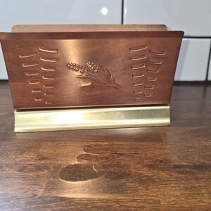 Copper and Gold Recipe Card Holder